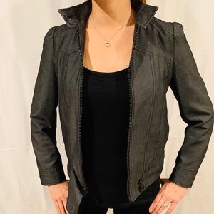 Marc Jacobs Black Denim Zip Up Jacket